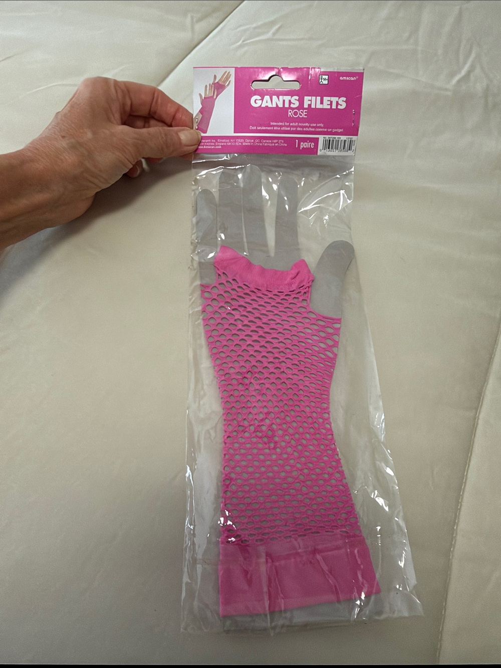 Mesh Fingerless Gloves - Pink